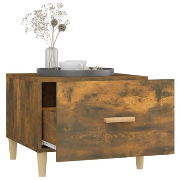 vidaXL Τραπεζάκια Σαλονιού 2 τεμ. Καπνιστή Oak 50x50x40cm Επεξ. Ξύλο