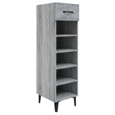 vidaXL Παπουτσοθήκη Γκρι Sonoma 30x35x105cm από Επεξεργασμένο Ξύλο
