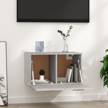 vidaXL Ντουλάπι Τοίχου Γκρι Sonoma 60x36,5x35cm Επεξεργασμένο Ξύλο 1 τεμ.