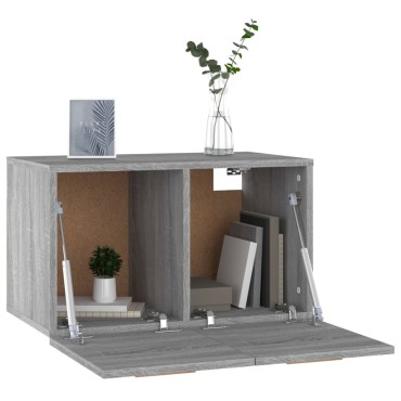 vidaXL Ντουλάπι Τοίχου Γκρι Sonoma 60x36,5x35cm Επεξεργασμένο Ξύλο 1 τεμ.
