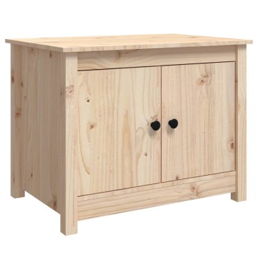 vidaXL Τραπεζάκι Σαλονιού Γκρι 71x49x55cm από Μασίφ Ξύλο Πεύκου 1 τεμ.
