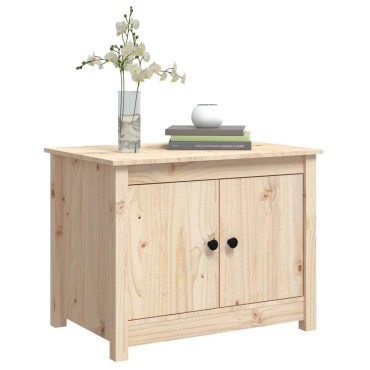 vidaXL Τραπεζάκι Σαλονιού Γκρι 71x49x55cm από Μασίφ Ξύλο Πεύκου 1 τεμ.