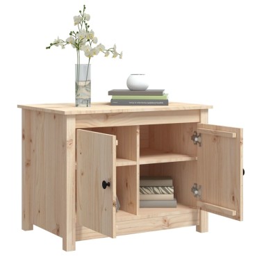 vidaXL Τραπεζάκι Σαλονιού Γκρι 71x49x55cm από Μασίφ Ξύλο Πεύκου 1 τεμ.