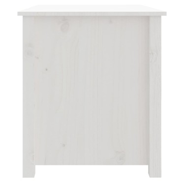 vidaXL Τραπεζάκι Σαλονιού Λευκό 71x49x55cm από Μασίφ Ξύλο Πεύκου 1 τεμ.
