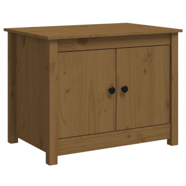 vidaXL Τραπεζάκι Σαλονιού Καφέ Μελί 71x49x55cm Μασίφ Ξύλο Πεύκου 1 τεμ.