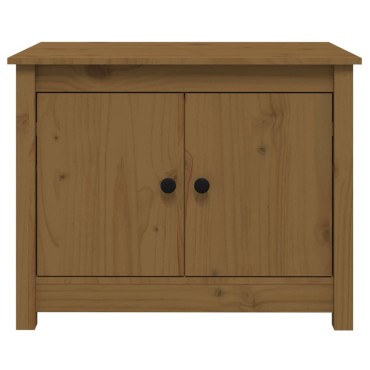 vidaXL Τραπεζάκι Σαλονιού Καφέ Μελί 71x49x55cm Μασίφ Ξύλο Πεύκου 1 τεμ.