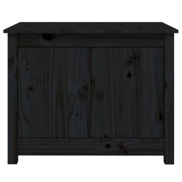 vidaXL Τραπεζάκι Σαλονιού Μαύρο 71x49x55cm Μασίφ Ξύλο Πεύκου 1 τεμ.