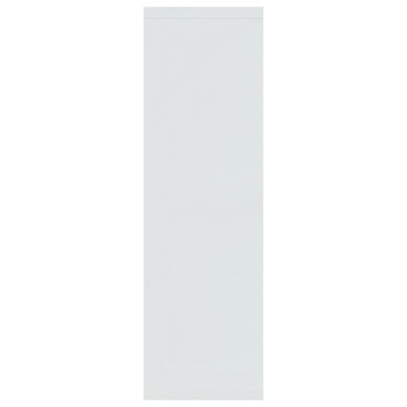 vidaXL Ραφιέρα Τοίχου Γυαλ. Λευκή 85x16x52,5cm Επεξεργασμένο Ξύλο 1 τεμ.