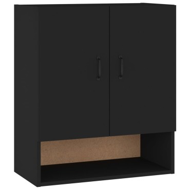 vidaXL Ντουλάπι Τοίχου Μαύρο 60x31x70cm από Επεξεργασμένο Ξύλο 1 τεμ.