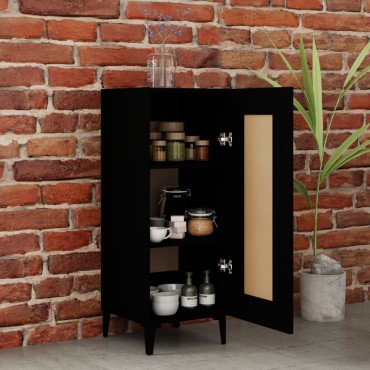 vidaXL Ντουλάπι Μαύρο 34,5x34x90cm από Επεξεργασμένο Ξύλο 1 τεμ.