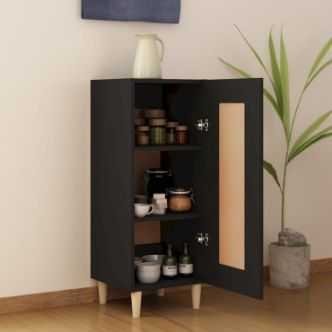 vidaXL Ντουλάπι Μαύρο 34,5x34x90cm από Επεξεργασμένο Ξύλο 1 τεμ.