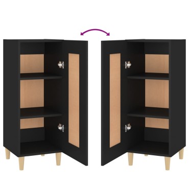 vidaXL Ντουλάπι Μαύρο 34,5x34x90cm από Επεξεργασμένο Ξύλο 1 τεμ.