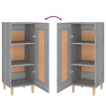 vidaXL Ντουλάπι Γκρι Sonoma 34,5x34x90cm από Επεξεργασμένο Ξύλο 1 τεμ.