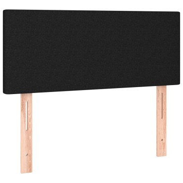 vidaXL Κεφαλάρι Κρεβατιού Μαύρο 80x5x78/88cm Υφασμάτινο 1 τεμ.