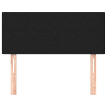 vidaXL Κεφαλάρι Κρεβατιού Μαύρο 80x5x78/88cm Υφασμάτινο 1 τεμ.