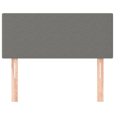 vidaXL Κεφαλάρι Κρεβατιού Σκούρο Γκρι 90x5x78/88cm Υφασμάτινο 1 τεμ.