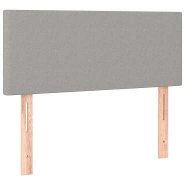 vidaXL Κεφαλάρι Κρεβατιού Ανοιχτό Γκρι 100x5x78/88cm Υφασμάτινο 1 τεμ.