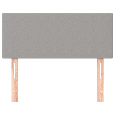 vidaXL Κεφαλάρι Κρεβατιού Ανοιχτό Γκρι 100x5x78/88cm Υφασμάτινο 1 τεμ.