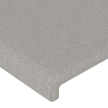 vidaXL Κεφαλάρι Κρεβατιού Ανοιχτό Γκρι 100x5x78/88cm Υφασμάτινο 1 τεμ.