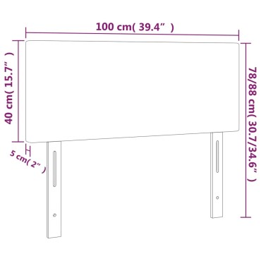vidaXL Κεφαλάρι Κρεβατιού Ανοιχτό Γκρι 100x5x78/88cm Υφασμάτινο 1 τεμ.