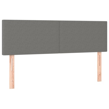 vidaXL Κεφαλάρια Κρεβατιού 2 τεμ. Σκ. Γκρι 72x5x78/88cm Υφασμάτινα