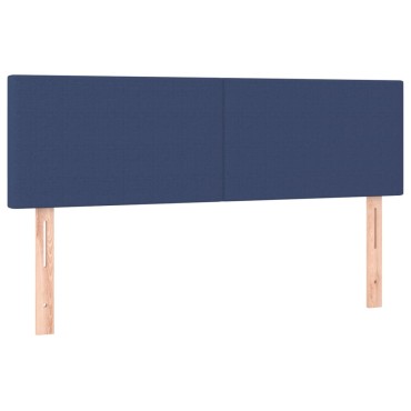 vidaXL Κεφαλάρια Κρεβατιού 2 τεμ. Μπλε 72x5x78/88cm Υφασμάτινα