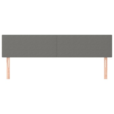 vidaXL Κεφαλάρια Κρεβατιού 2 τεμ. Σκ. Γκρι 80x5x78/88cm Υφασμάτινο
