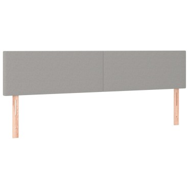 vidaXL Κεφαλάρια Αν. Γκρι 200x5x78/88cm Ύφασμα