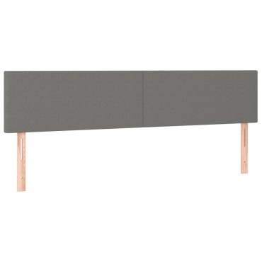 vidaXL Κεφαλάρια Σκ. Γκρι 200x5x78/88cm Ύφασμα