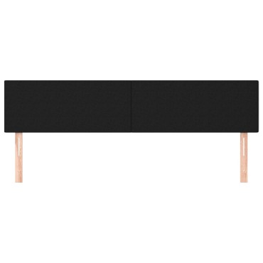 vidaXL Κεφαλάρια Κρεβατιού 2 τεμ. Μαύρο 100x5x78/88cm Υφασμάτινο