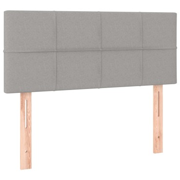 vidaXL Κεφαλάρι Κρεβατιού Ανοιχτό Γκρι 90x5x78/88cm Υφασμάτινο 1 τεμ.