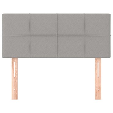 vidaXL Κεφαλάρι Κρεβατιού Ανοιχτό Γκρι 90x5x78/88cm Υφασμάτινο 1 τεμ.