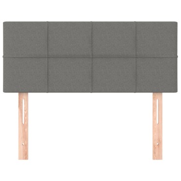 vidaXL Κεφαλάρι Κρεβατιού Σκούρο Γκρι 90x5x78/88cm Υφασμάτινο 1 τεμ.