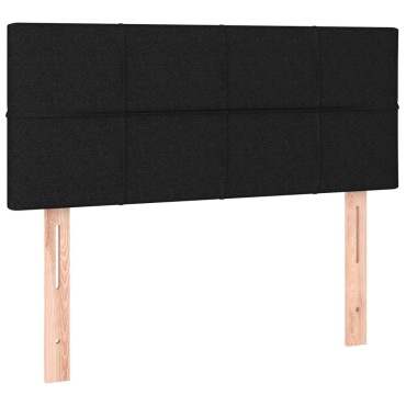 vidaXL Κεφαλάρι Κρεβατιού Μαύρο 100x5x78/88cm Υφασμάτινο 1 τεμ.