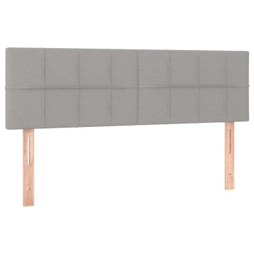 vidaXL Κεφαλάρια Κρεβατιού 2 τεμ. Αν. Γκρι 72x5x78/88cm Υφασμάτινα