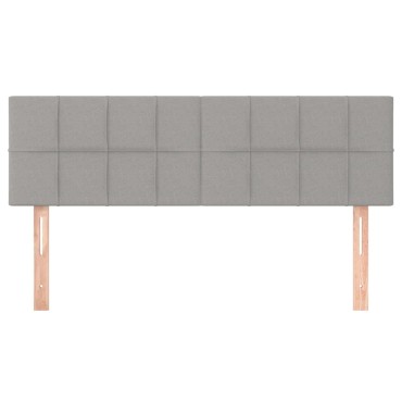 vidaXL Κεφαλάρια Κρεβατιού 2 τεμ. Αν. Γκρι 72x5x78/88cm Υφασμάτινα
