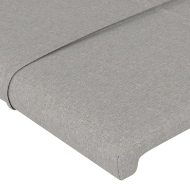 vidaXL Κεφαλάρια Κρεβατιού 2 τεμ. Αν. Γκρι 72x5x78/88cm Υφασμάτινα