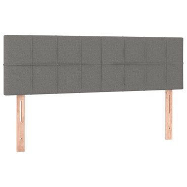 vidaXL Κεφαλάρια Κρεβατιού 2 τεμ. Σκ. Γκρι 72x5x78/88cm Υφασμάτινα