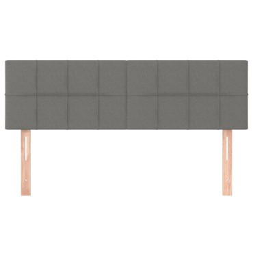 vidaXL Κεφαλάρια Κρεβατιού 2 τεμ. Σκ. Γκρι 72x5x78/88cm Υφασμάτινα