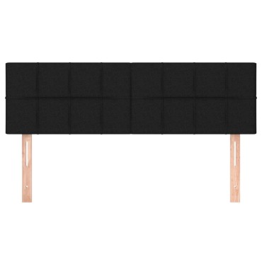 vidaXL Κεφαλάρια Κρεβατιού 2 τεμ. Μαύρα 72x5x78/88cm Υφασμάτινα