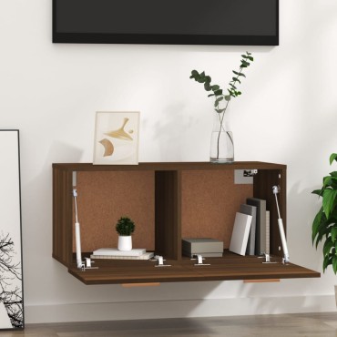 vidaXL Ντουλάπι Τοίχου Καφέ Δρυς 80x35x36,5cm Επεξεργασμένο Ξύλο 1 τεμ.
