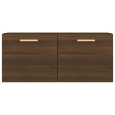 vidaXL Ντουλάπι Τοίχου Καφέ Δρυς 80x35x36,5cm Επεξεργασμένο Ξύλο 1 τεμ.