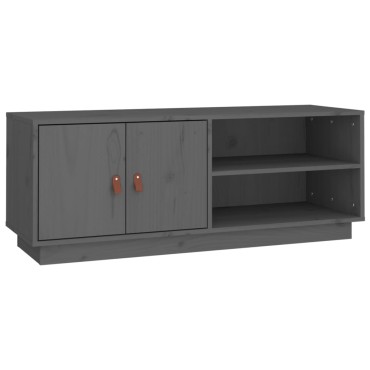 vidaXL Έπιπλο Τηλεόρασης Γκρι 105x34x40cm από Μασίφ Ξύλο Πεύκου