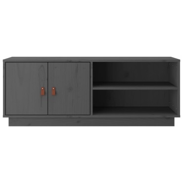vidaXL Έπιπλο Τηλεόρασης Γκρι 105x34x40cm από Μασίφ Ξύλο Πεύκου