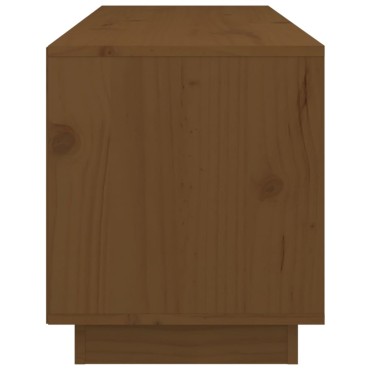 vidaXL Έπιπλο Τηλεόρασης Καφέ Μελί 105x34x40cm από Μασίφ Ξύλο Πεύκου