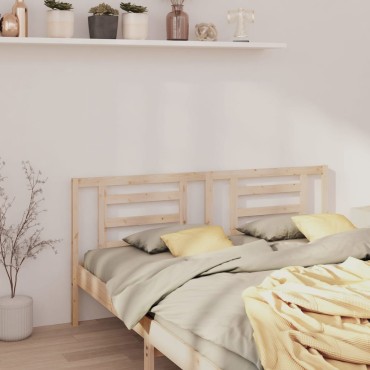 vidaXL Κεφαλάρι Κρεβατιού 166x4x100cm από Μασίφ Ξύλο Πεύκου 1 τεμ.