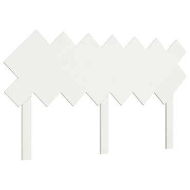 vidaXL Κεφαλάρι Κρεβατιού Λευκό 151,5x3x81cm Μασίφ Ξύλο Πεύκου 1 τεμ.