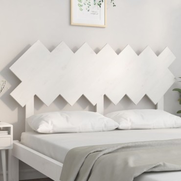 vidaXL Κεφαλάρι Κρεβατιού Λευκό 151,5x3x81cm Μασίφ Ξύλο Πεύκου 1 τεμ.