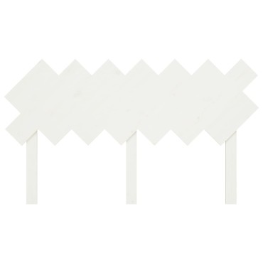 vidaXL Κεφαλάρι Κρεβατιού Λευκό 151,5x3x81cm Μασίφ Ξύλο Πεύκου 1 τεμ.