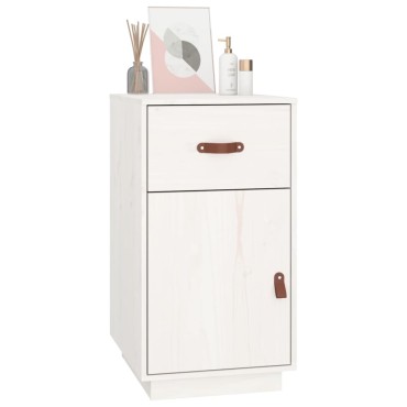 vidaXL Ντουλάπι Γραφείου Λευκό 40x50x75cm Μασίφ Ξύλο Πεύκου 1 τεμ.